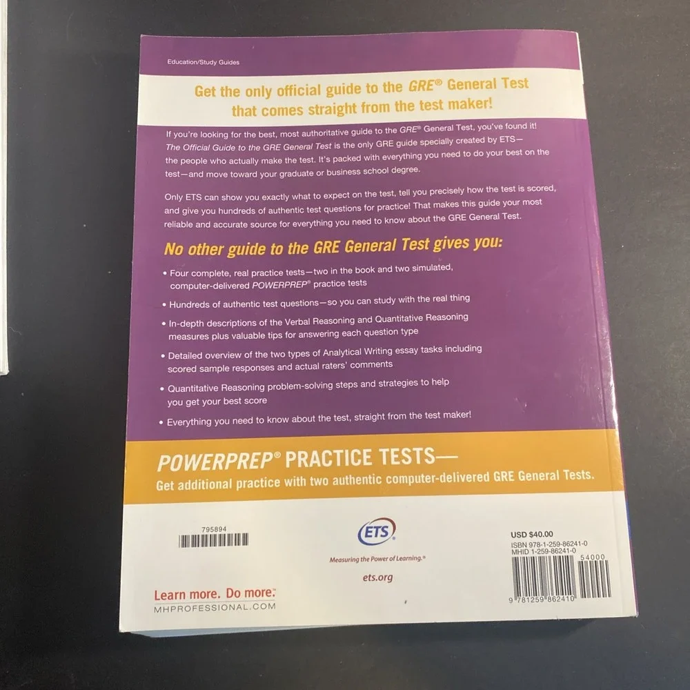 Official Guide to GRE General Test ETS Paperback 3rd Edition